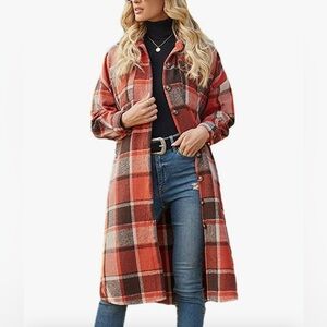 Women’s Casual Plaid Shacket size M
